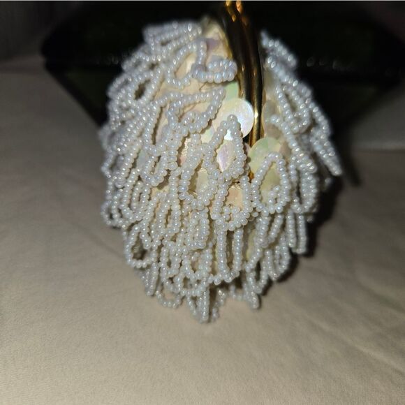 Beaded Evening Purse/coin Bag Evening Round Beaded, Sequins, Rhineston Vtg - Picture 10 of 16